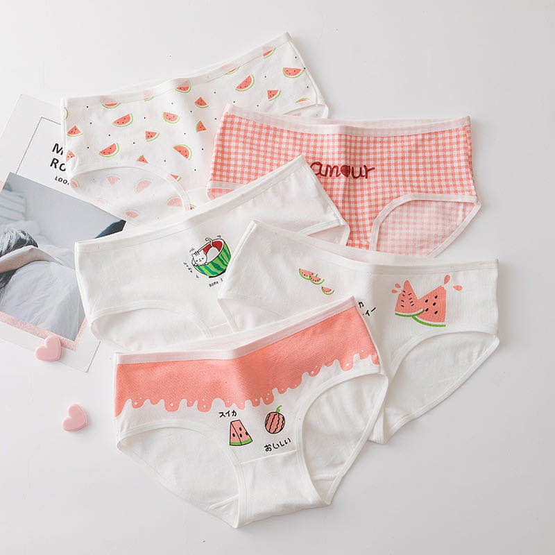 VS - Jepang CD imut fashion Undies Celana Dalam Wanita Polos high quality katunimport CD C70