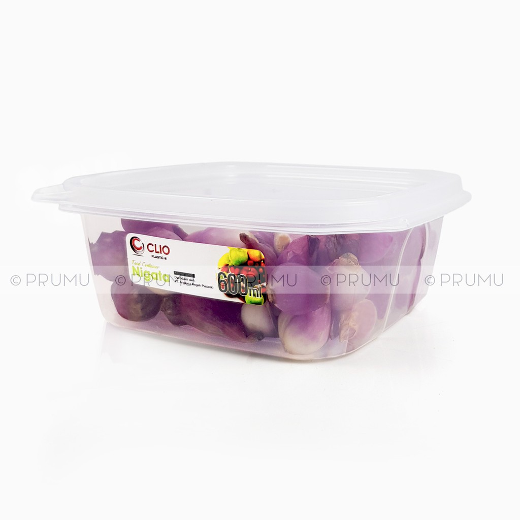 2 Toples Plastik 600ml - Toples Kotak - Wadah Makanan - Sealware, Toples Bening, Kotak Makan- Nigata