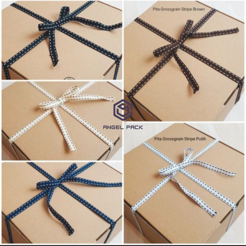 

Tali pita grossgrain per 16pcs (1roll) hiasan dus box kado aksesoris hampers