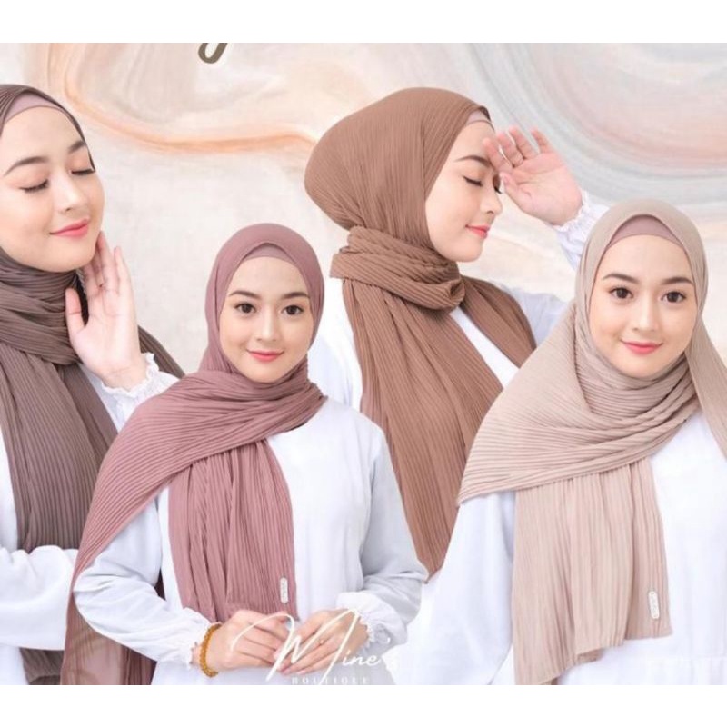 Kerudung Pashmina Plisket Full Best Quality / Pasmina Plisket Full Ceruty Premium /Pasmina Prisker Lidi Full / Fashion Muslim