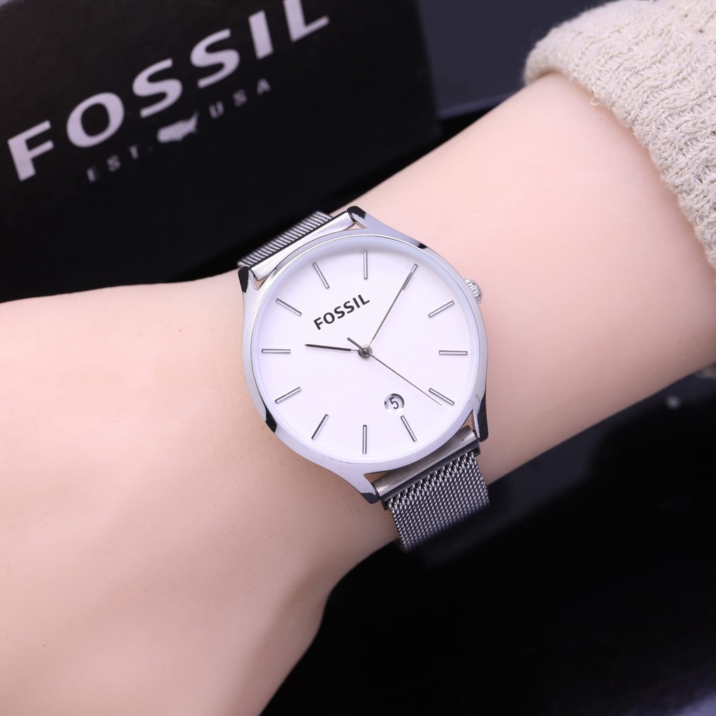 Jam Tangan Wanita Fashion L3805S Tali Rantai Tanggal Aktif Free Box &amp; Baterai