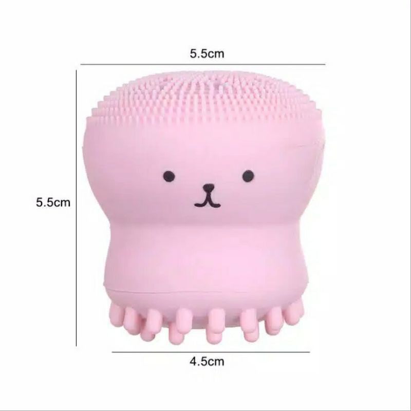 silicone brush cleanser pembersih wajah silikon silicone cleansing brush jellyfish