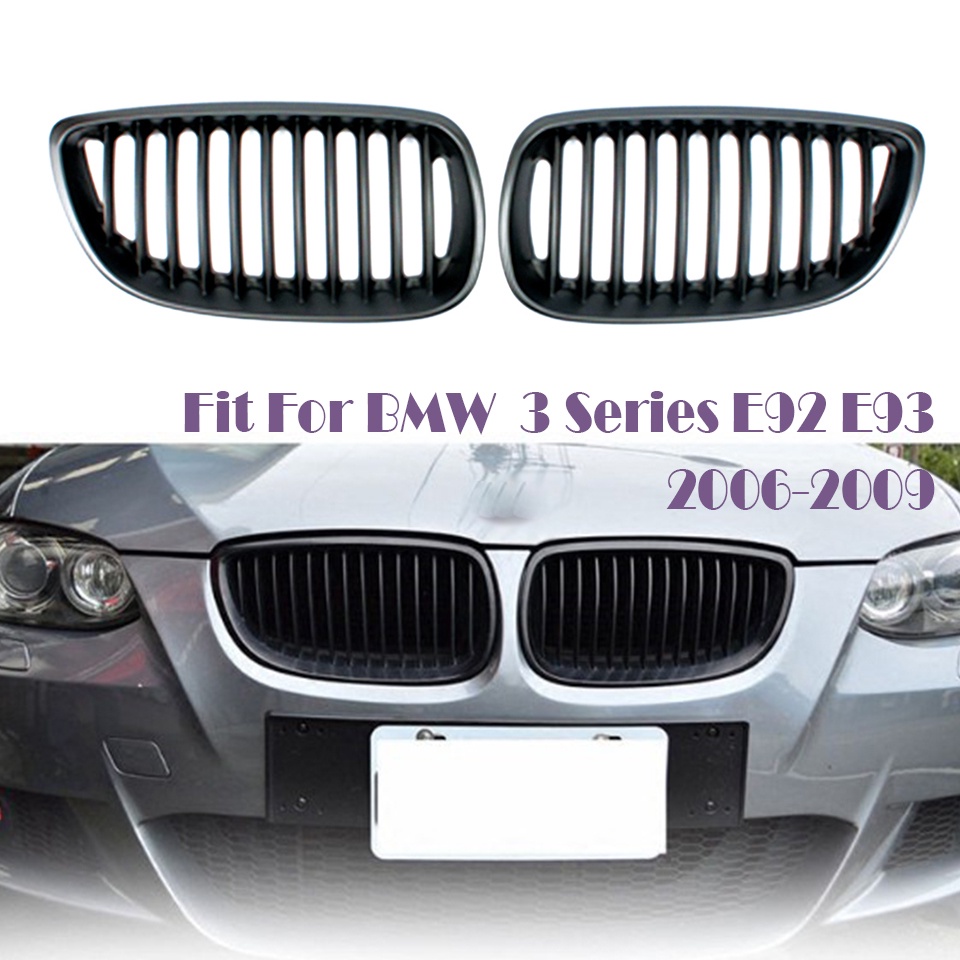 Kidney Grill Bumper Depan Warna Hitam Untuk BMW E92 E93 3 Series M3 2006-2013 M