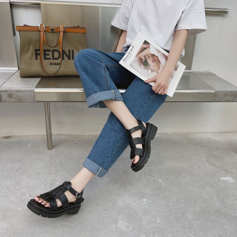 BeiKaer Sandal Wedges Tali Fashion Wanita Import