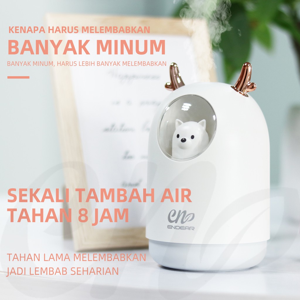 [endear]100% ORI cute Bear Humidifier 300ML Essential Oil Diffuser Aroma Terapi Pengharum Ruangan-2