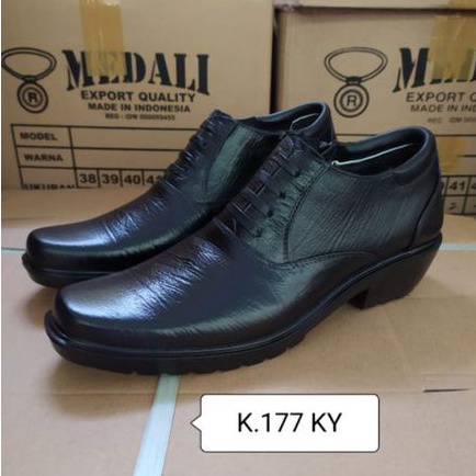 Sepatu Kulit PDH Pria Polri TNI security guard PNS sepatu kerja formal tampil lebih keren