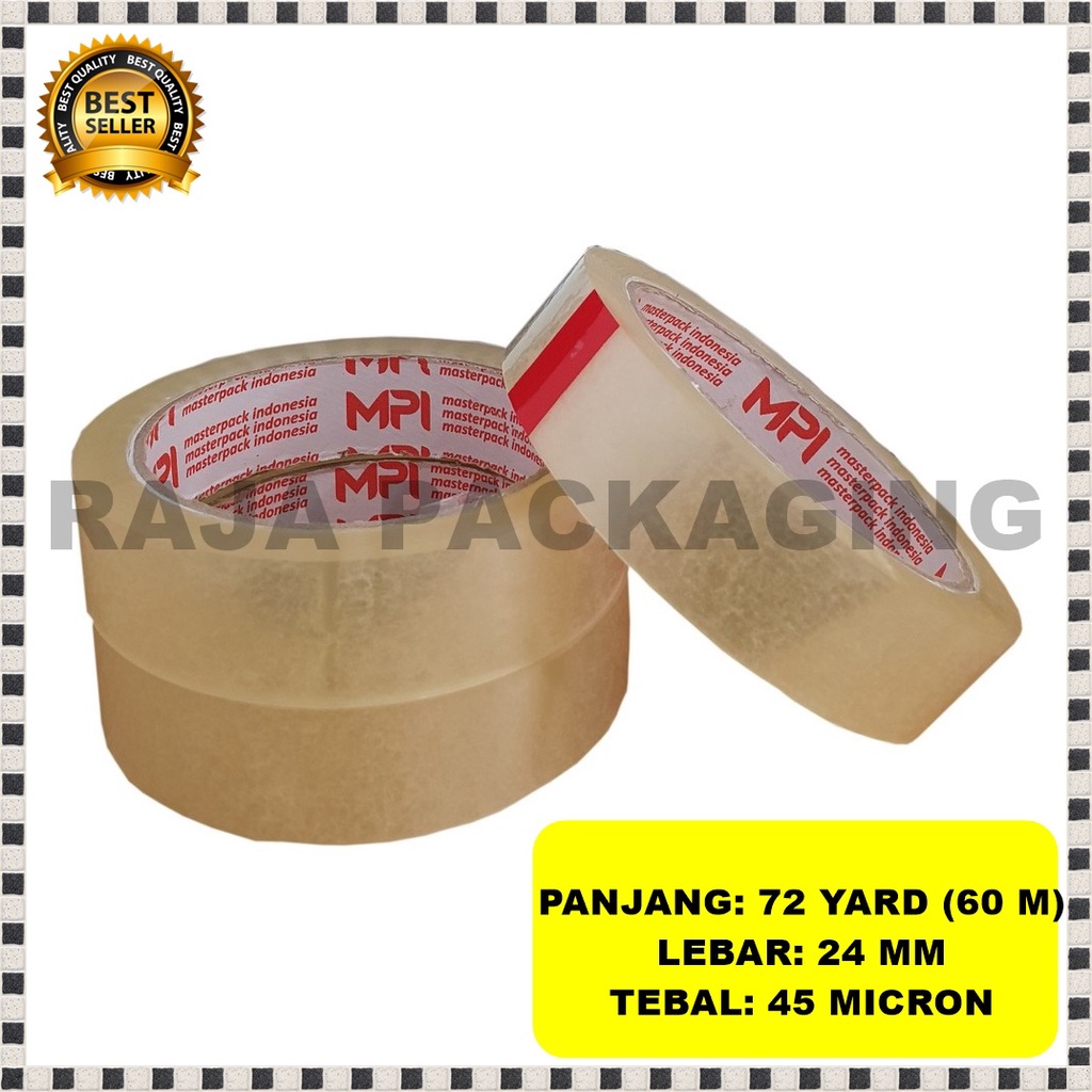 

Isolasi 24 mm x 72 Yard Selotip Lakban Bening Solatip Murah Depok Bogor