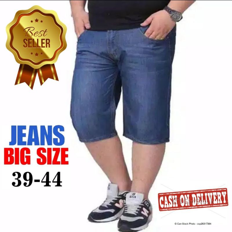 CELANA JEANS PENDEK STRAIGHT PREMIUM DENIM JUMBO MERK PAVEL ORIGINAL