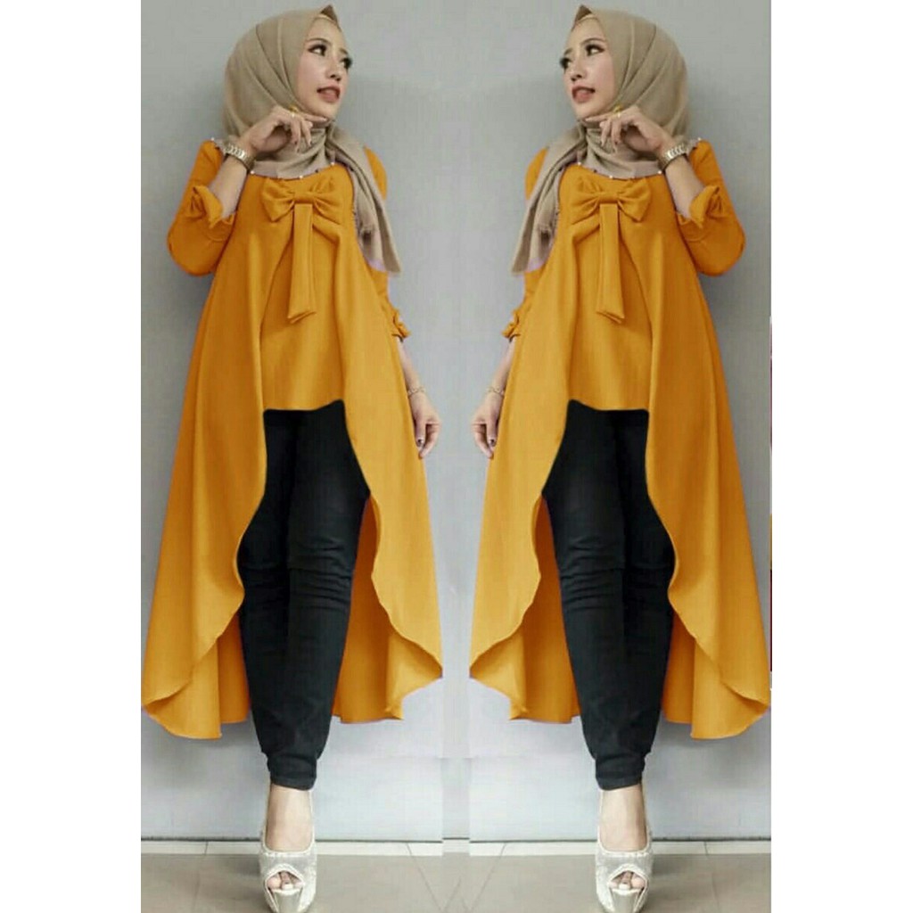 TUNIK VIANE POLOS TOSCA / MARON / KUNING / NAVY / DUSTY / TERMURAH