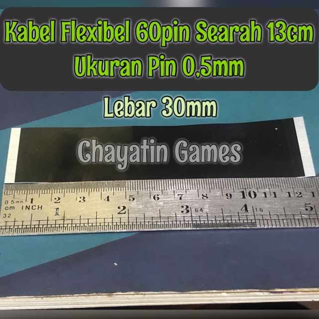 Kabel Flexibel 60 Pin Halus Searah Panjang 13cm - Ukuran Pin 0,5mm
