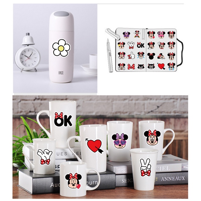 A15 STICKER 10PCS (MINNIE MOUSE) anti air notebook scrapbook label tempel motif kartun superhero super hero unik lucu atk alat tulis kantor murah viral termurah kartun komputer leptop handphone hp smartphone koper laptop tembok kulkas disney anime