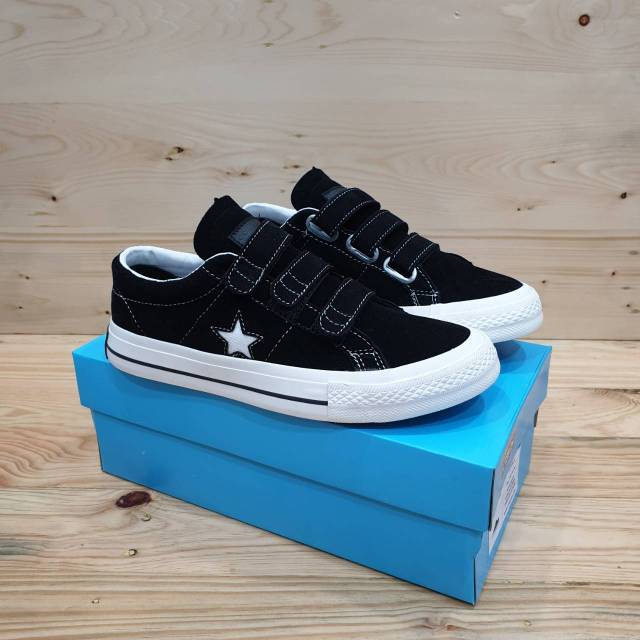 CONVERSE ONE STAR VELCRO BLACK WHITE