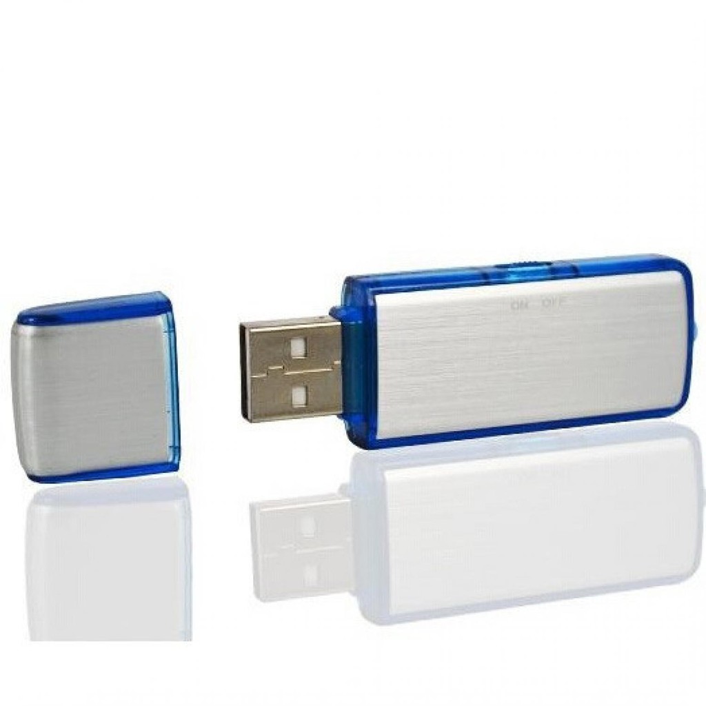 USB Flashdrive Sound Voice Recorder / Flashdisk Perekam Suara - 8GB [White/blue]