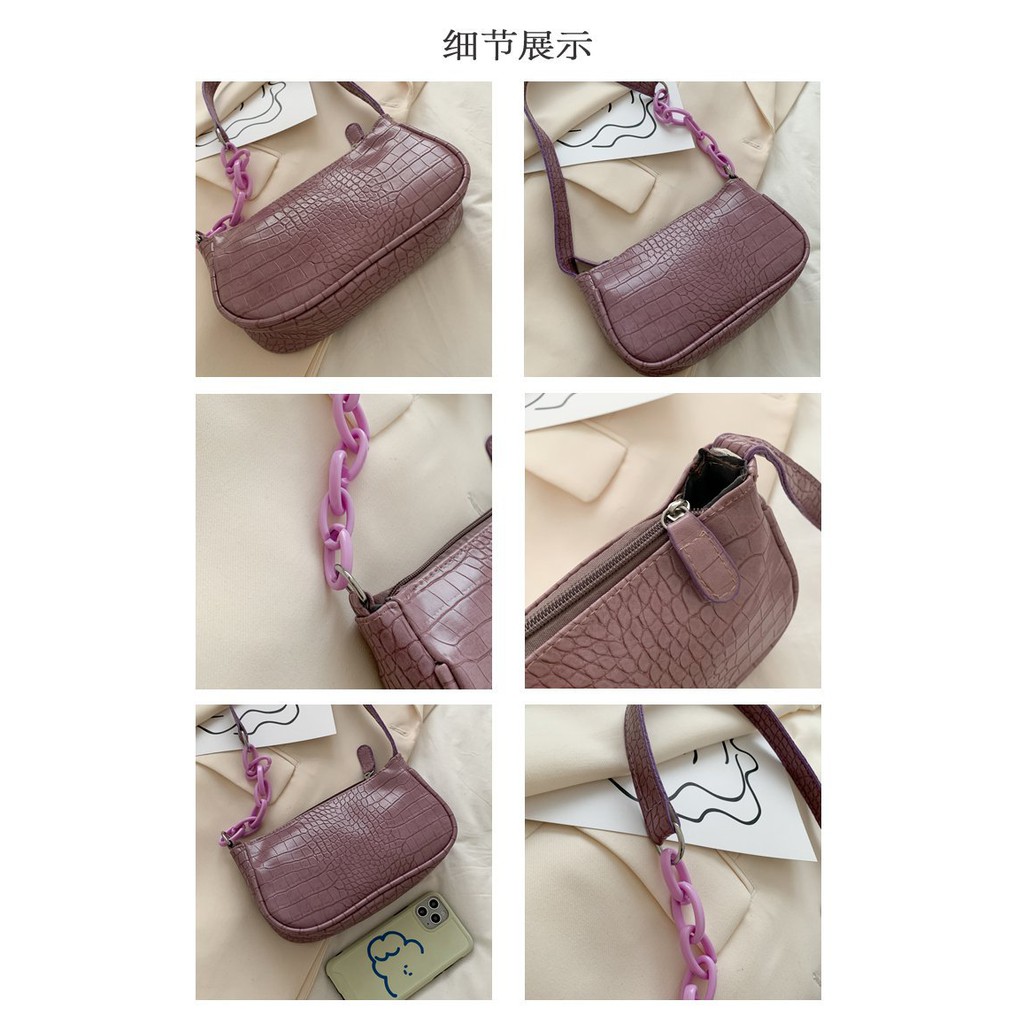 TM-54 tas wanita summer motif crocodile pesta formal kerja bag jinjing import korea jepang