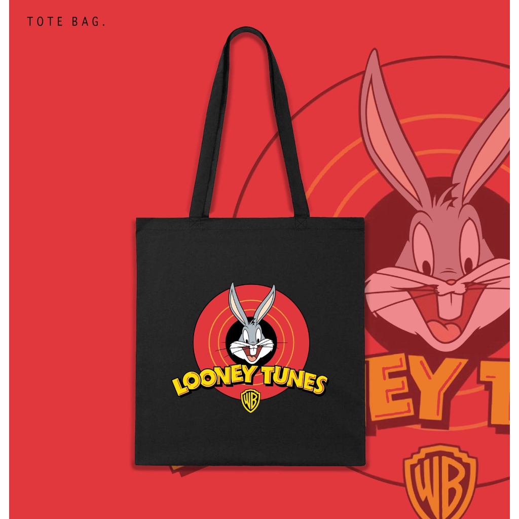 TOTE BAG WANITA / LOONEY TUNES / TAS LES / TAS SANTAI / TAS KULIAH / BAHAN KANVAS