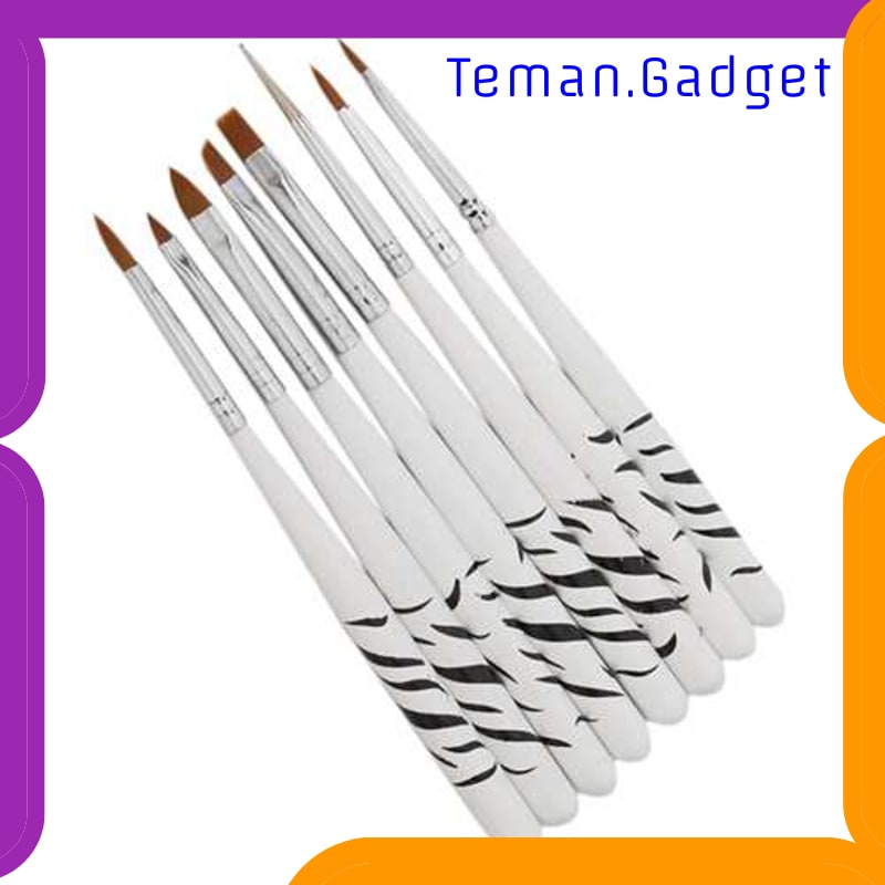 TG-FE110 BRUSH KUTEK KUKU ZEBRA NAIL ART 8PCS