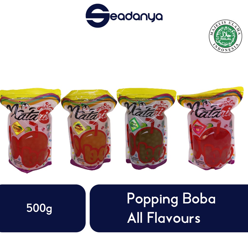 

Popping Boba Natari Rasa Strawberry 500gram Boba Aneka Rasa - Topping Minuman - Halal MUI
