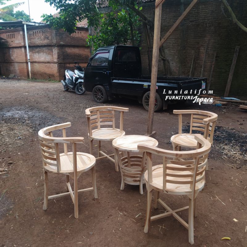 Kursi Tamu Cantik Kayu Jati Mentahan