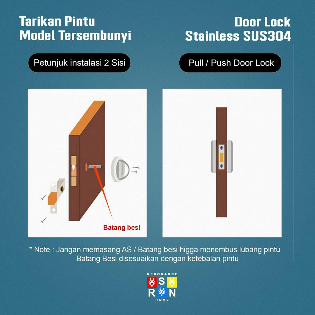 Kunci Pintu Bulat Tersembunyi / Hidden Door Lock Resonance Home