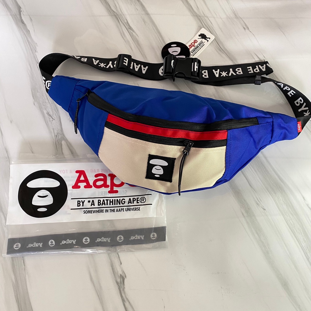 AAPE WAISTBAG Bape A Bathing Ape / Tas Selempang Tas Pinggang AAPE