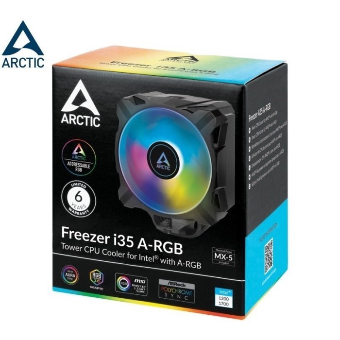 ARCTIC Freezer i35 A-RGB Tower CPU Cooler for Intel with ARGB