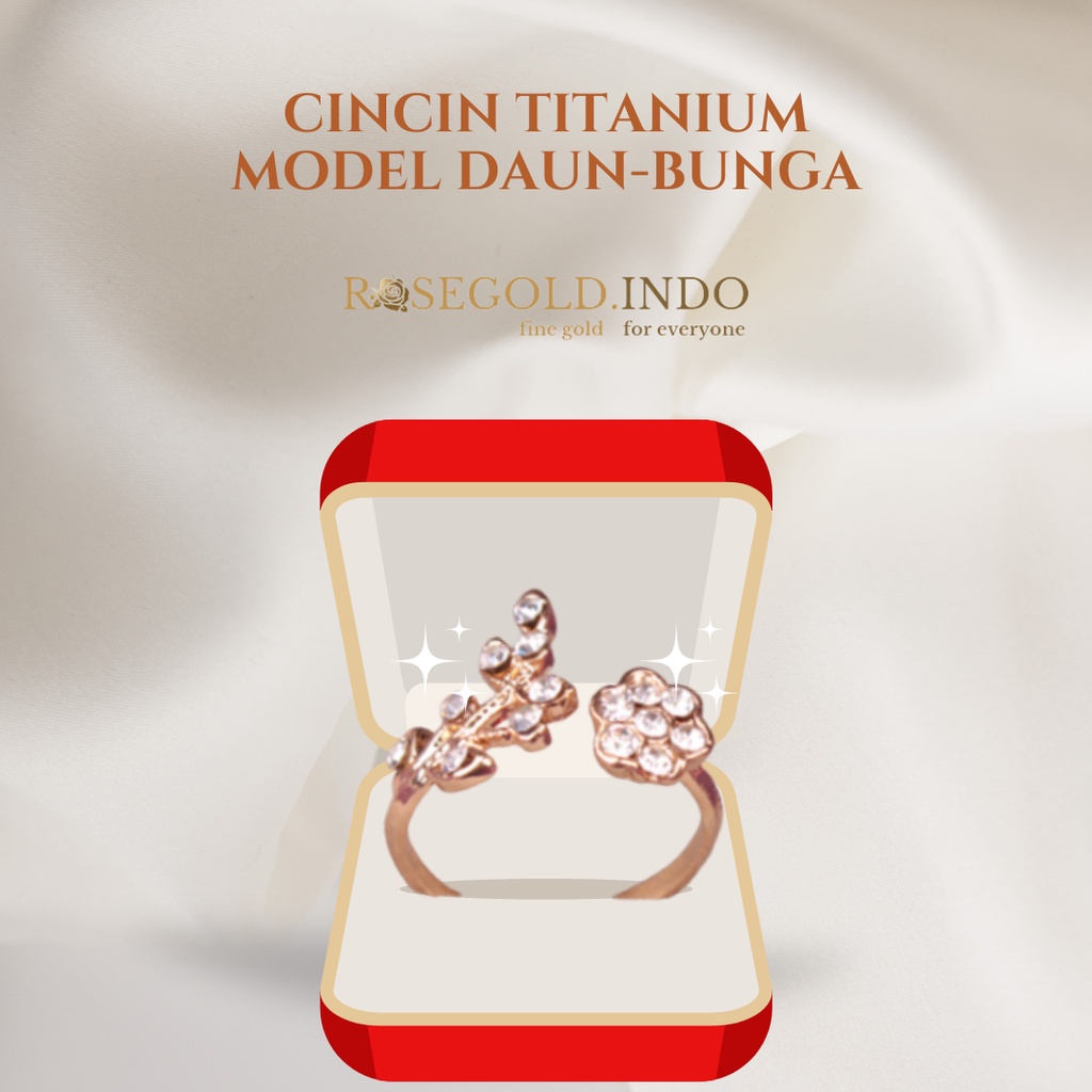 Cincin Korea Lapis Emas Kekinian Trendi TIdak Mudah Pudar by Rosegold