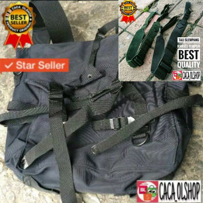 Ransel Tempur [ +Tali Slempang ] M45 Anti Air Original Hijau TNI Hitam Brimob