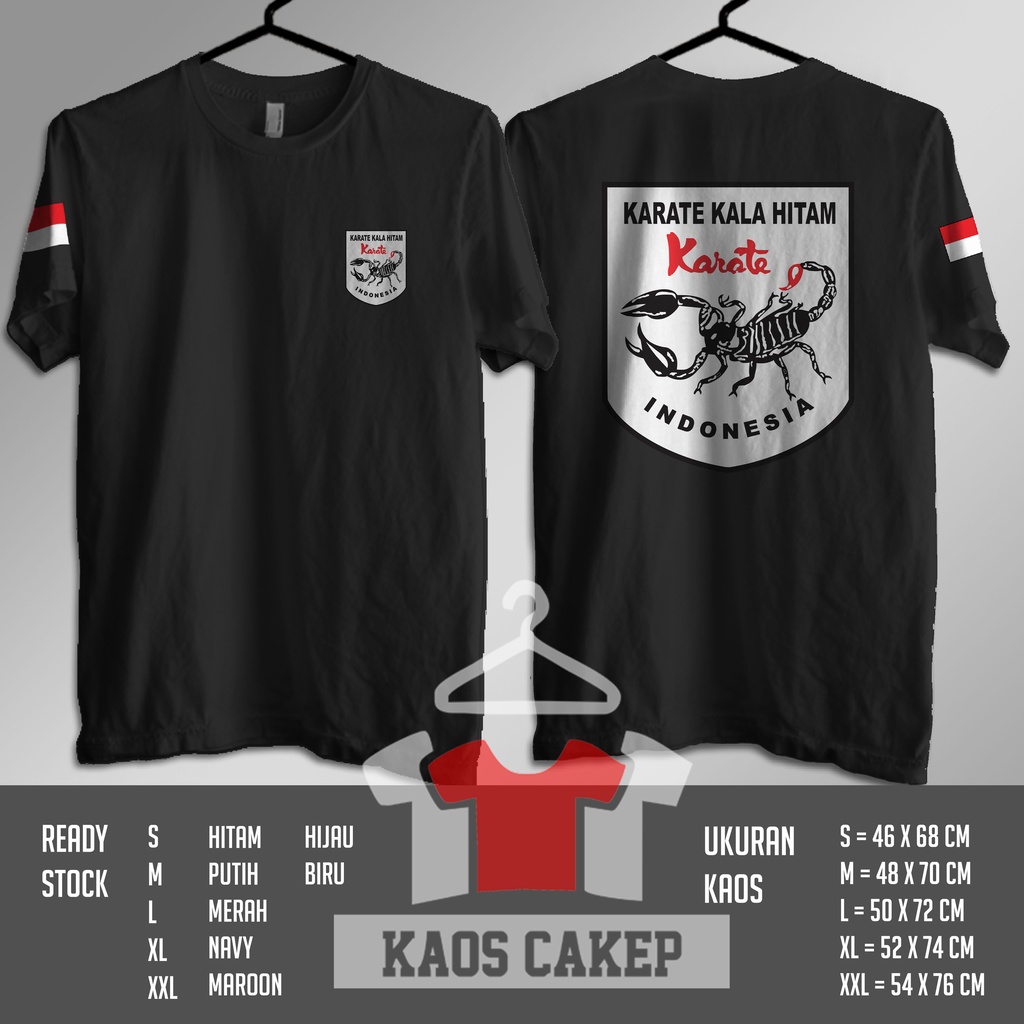 Kaos Karate Kala Hitam Baju Distro