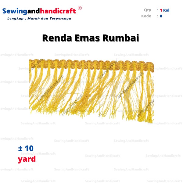 Renda Emas Rumbai No.8/Renda Rumbai Emas