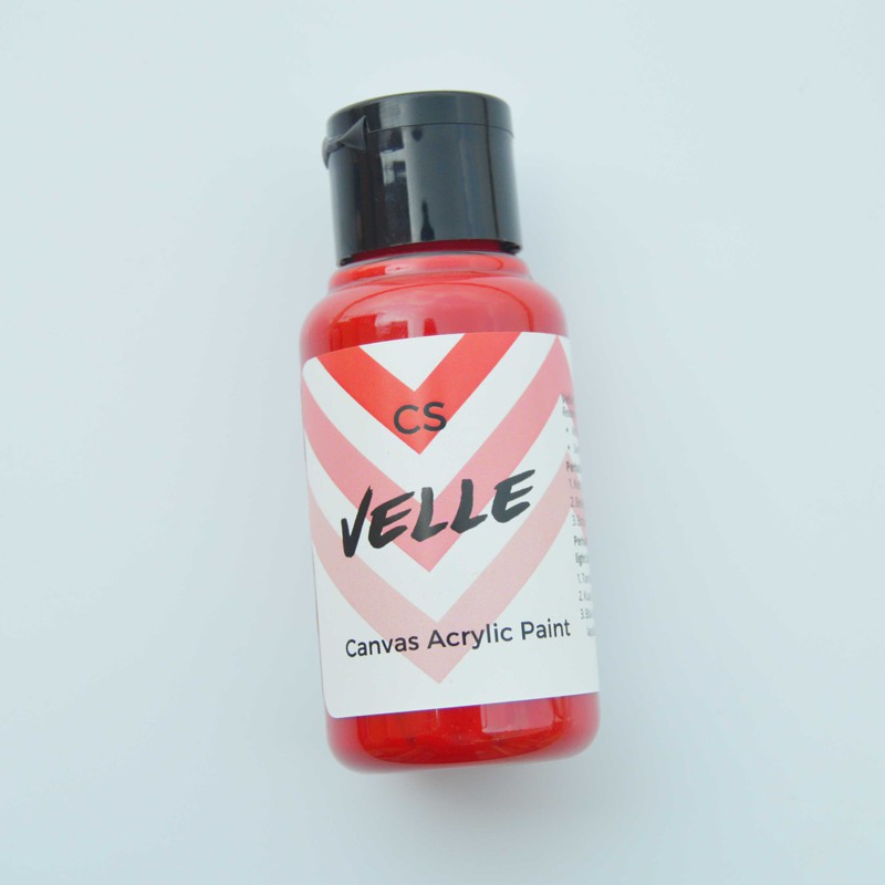 Cat Sepatu Kanvas - cat repaint sepatu topi tas kanvas - Velle CS-Merah