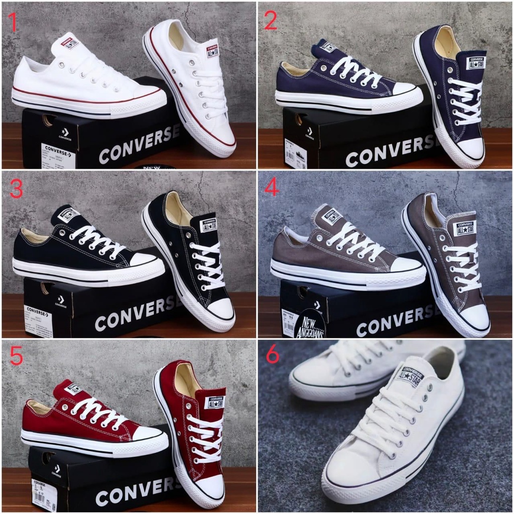 (BISA COD) TERMURAH SNEAKER ALLSTAR KLASIC LOW GRADE ORI + BOX PRIA &amp; WANITA TERLARIS