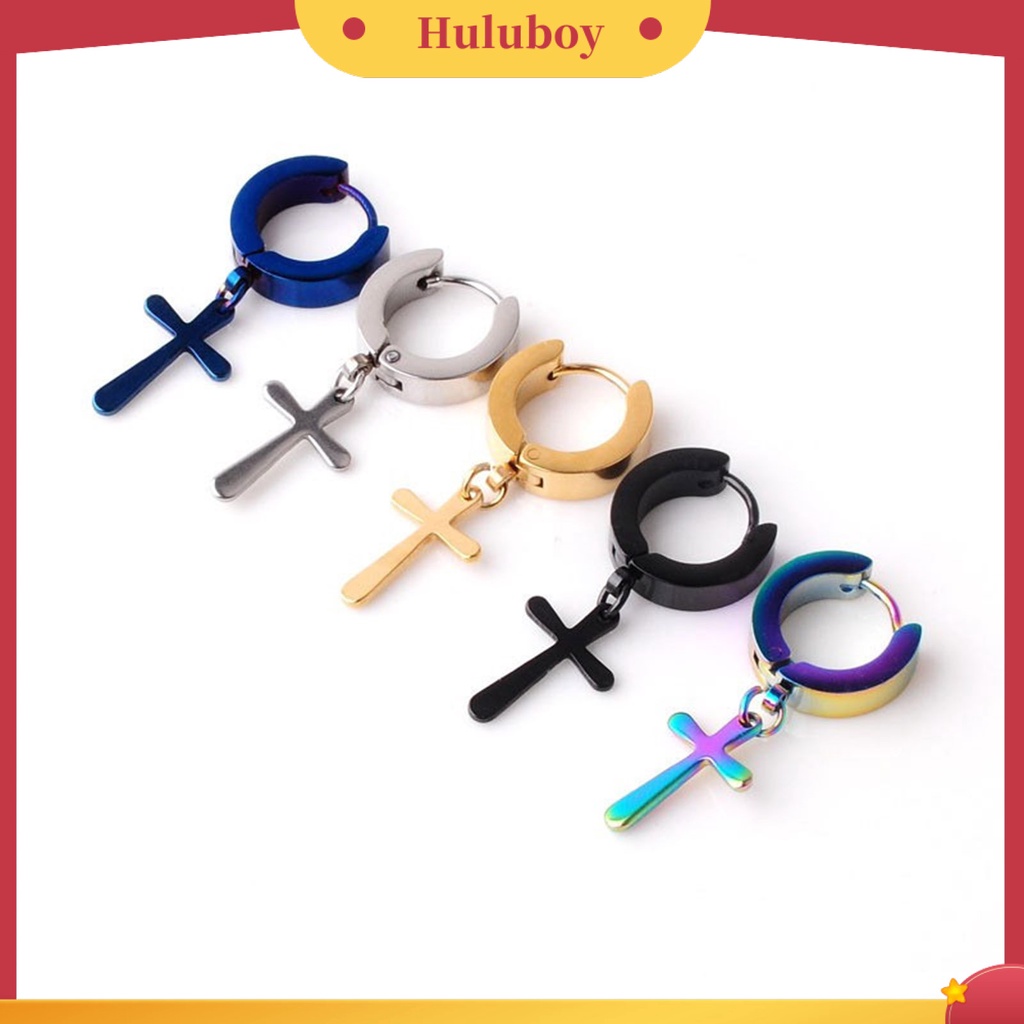 Hu Hu Hu Hu Hu Alat Bantu Pasang Kacamata♡ 1pc Anting Hoop Bahan Stainless Steel Gaya Korea Untuk Unisex