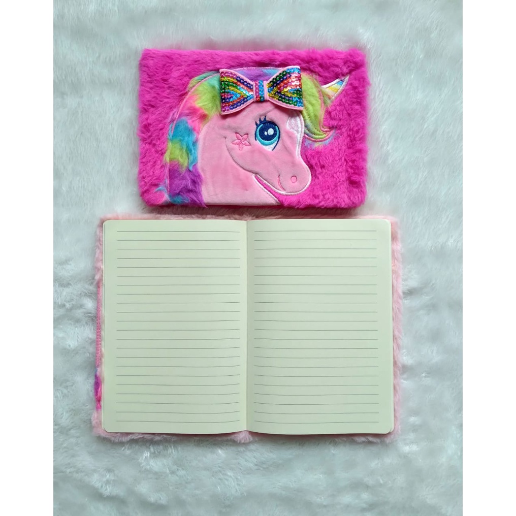 Buku tulis agenda diary unicorn buku Tulis bulu unicorn anak perempuan import berkualitas