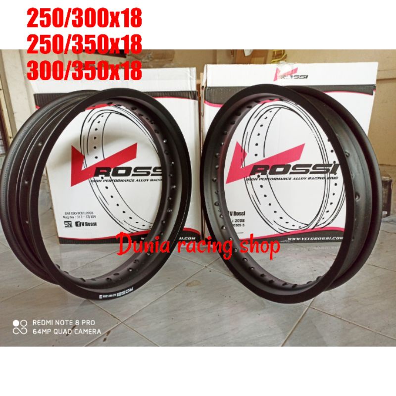 Velg Rossi 250 300 350 18 Velg ring 18 Sepasang depan belakang