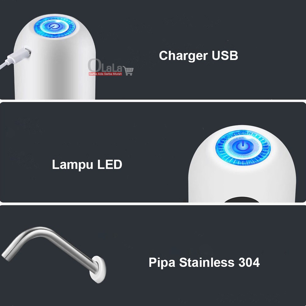 Pompa Galon Elektrik Recharge Dispenser Air Galon Charge DISPENSER USB BARU