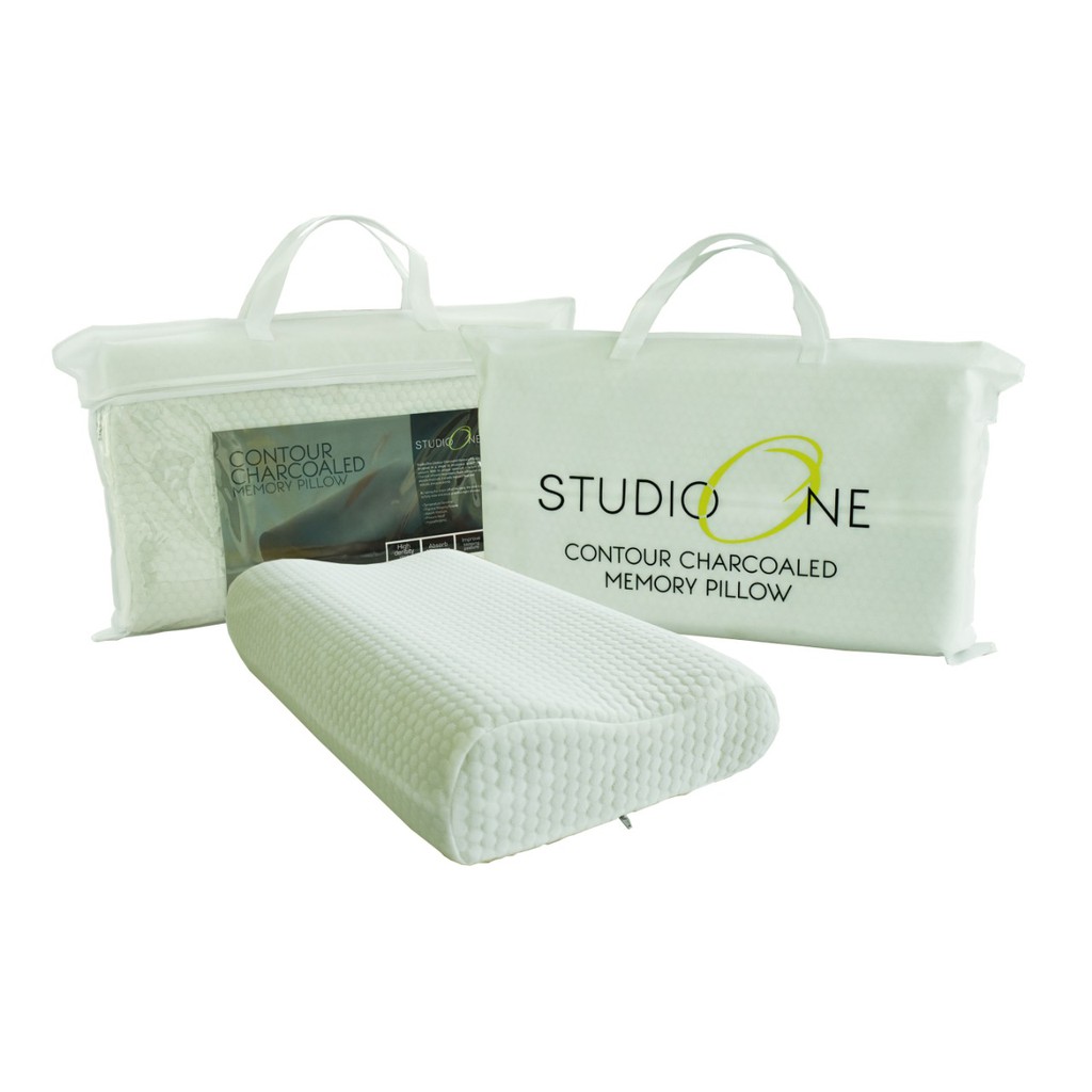 Bantal STUDIO ONE Contour Charcoaled Memory Pillow Double Jacquard