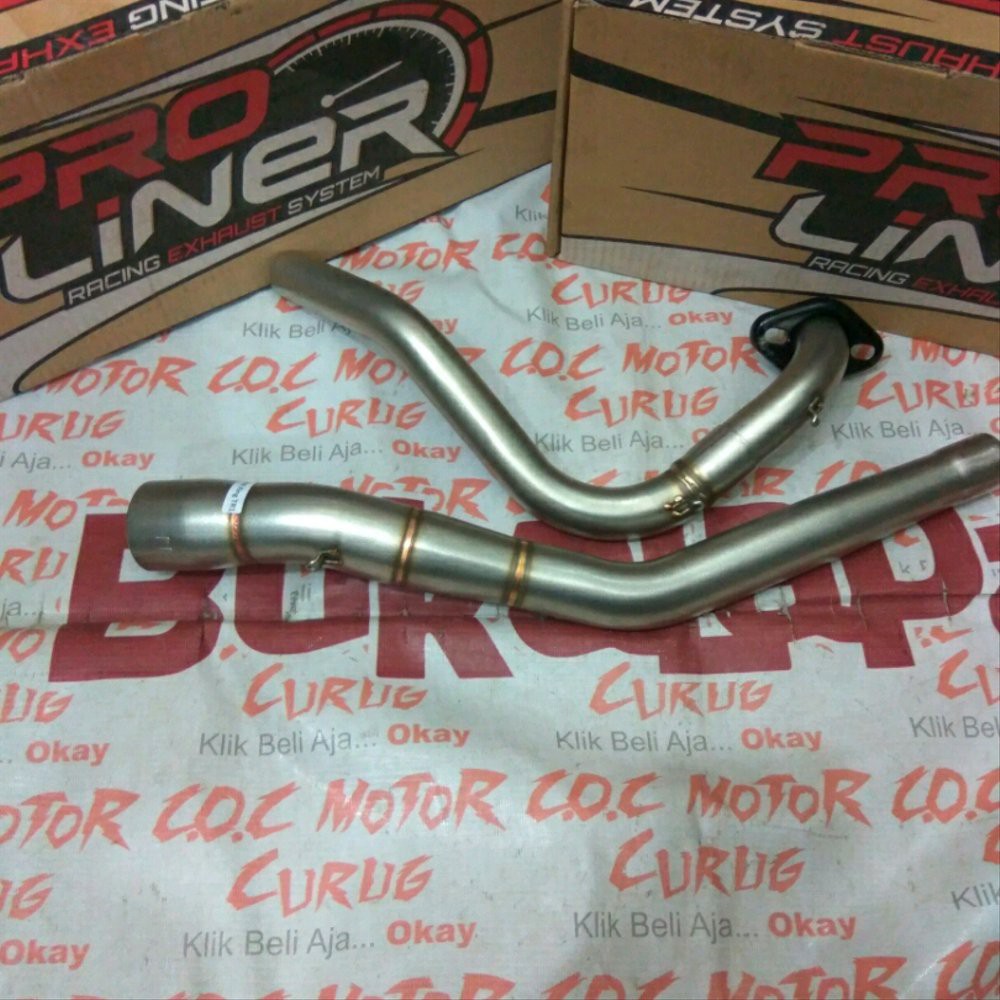 LEHER HEADER KNALPOT PROLINER  MX-KING VIXION XABRE R15 JU bac 85