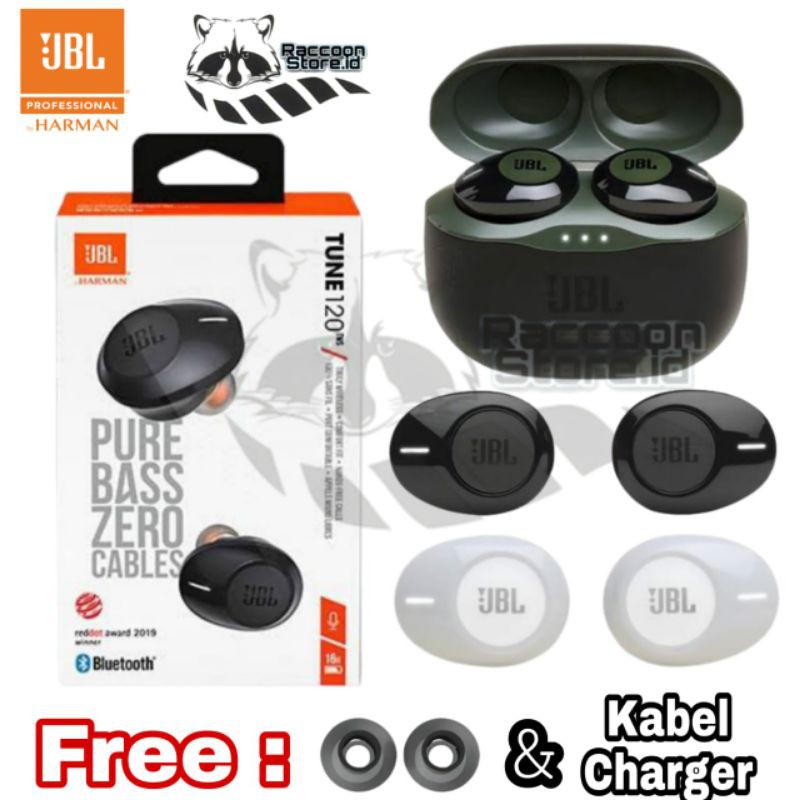 HEADSET BLUETOOTH JBL TUNE 120 EARPHONE WIRELESS JBL SUPERBASS EARBUDS