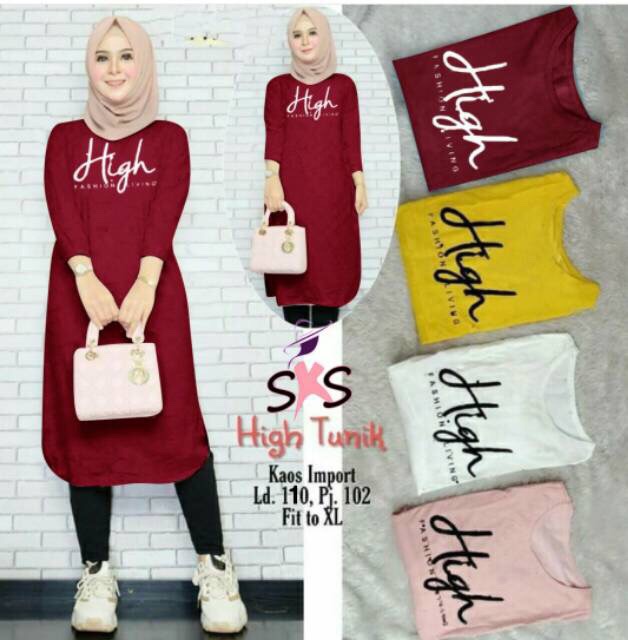 TUNIK HIGH TUNIC BLOUSE TOP HIGH MURAH BABY TERRY BLOUSE TUNIK