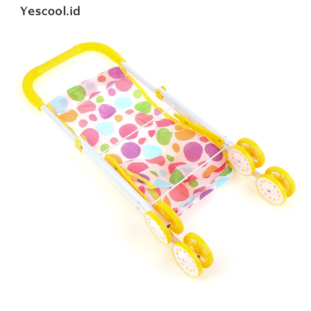 (Yescool) Mainan Miniatur Stroller Bayi Untuk Aksesoris Rumah Boneka