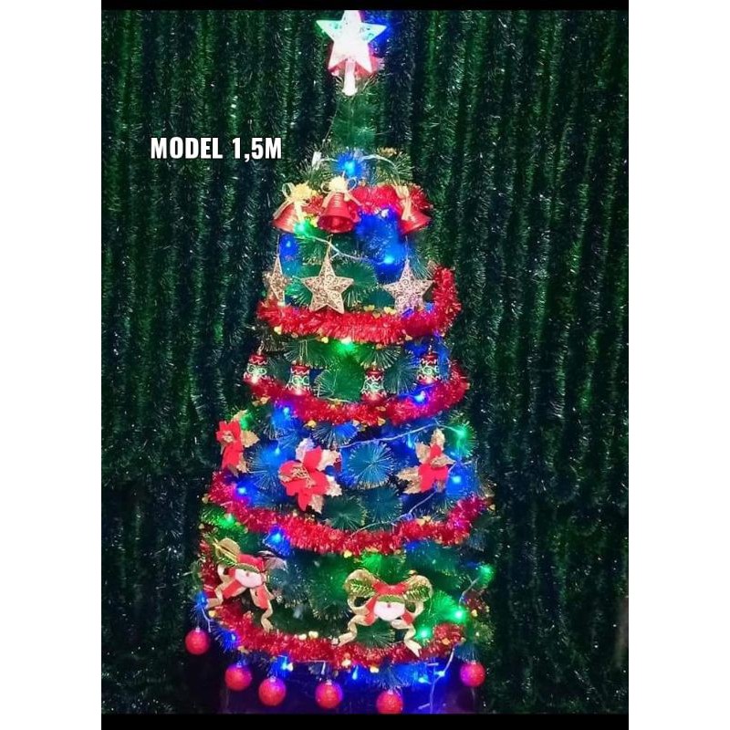 Pohon natal 1.2m(120cm/4feet) (tidak bisa cod)KOMPLIT