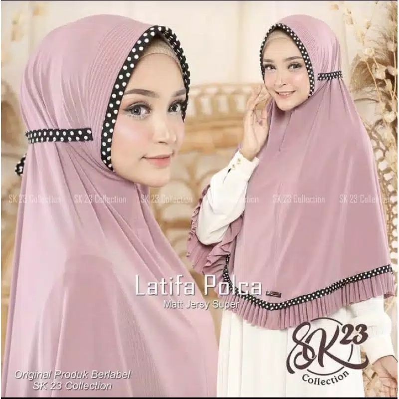 KERUDUNG JUMBO LATIFA POLKA REMPEL PREMIUM