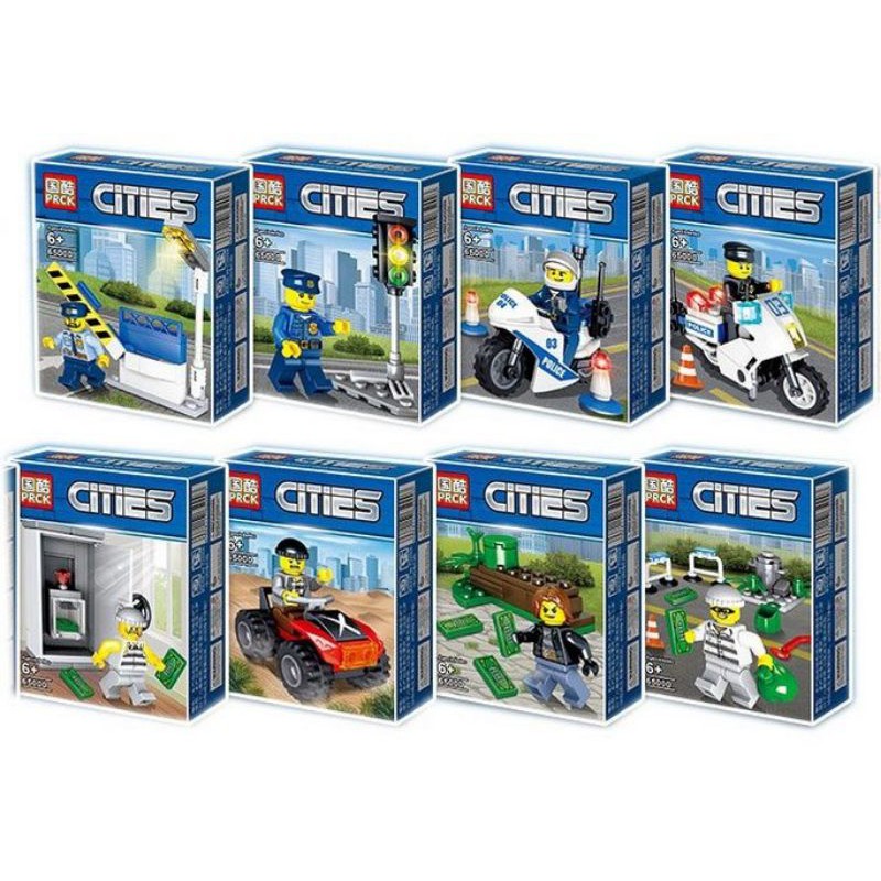 Brick PRCK 65000 Cities Minifigures (1 Set Isi 8)