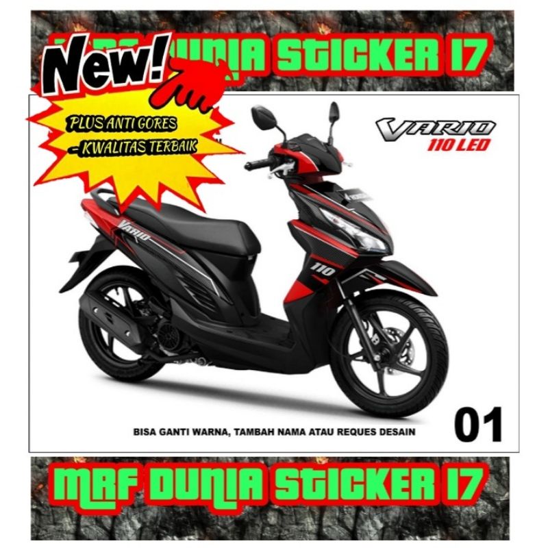 Sticker Decal Motor Vario 110 Led Full Body dekal motor Vario 110 Led Full Body Stiker Striping moto