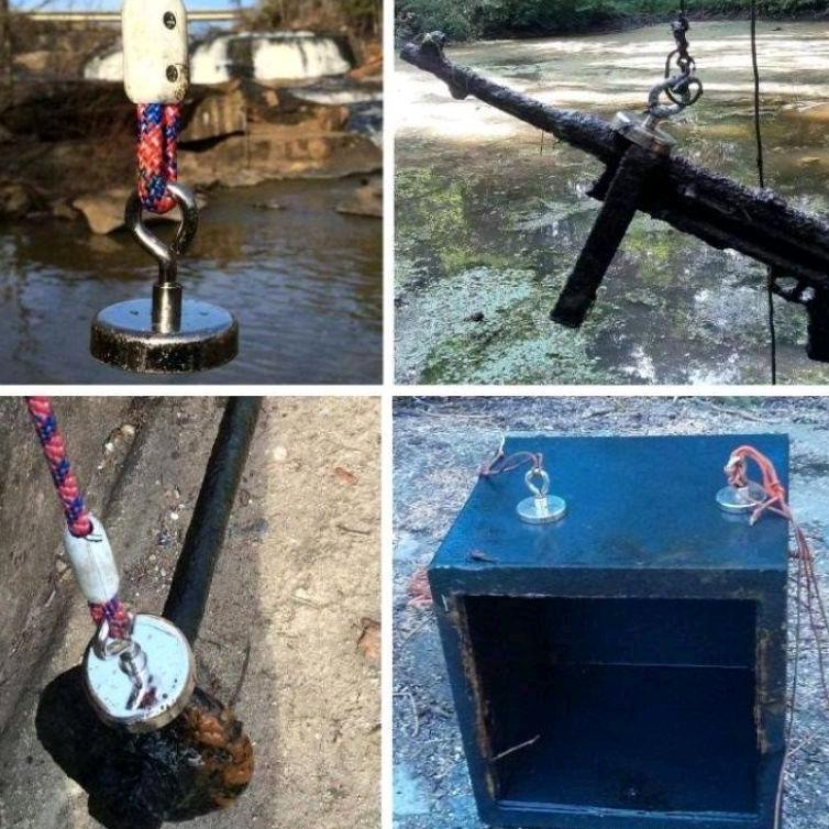 Serbuuuu.. COD Magnet Neodymium Bulat Super Kuat Angkat Beban 50 -100KG Strong Alat Magnet Besar Fis