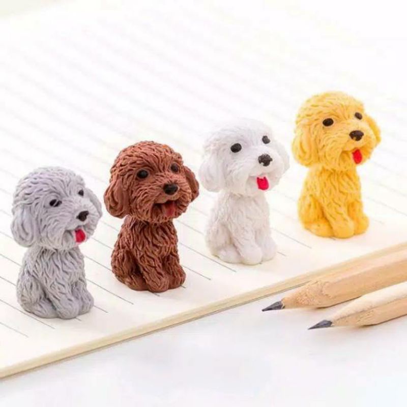 

Penghapus Karet Rubber Eraser Tutup Pencil Cap Bentuk Anjing Lucu Unik Serbaguna Decor Stationery