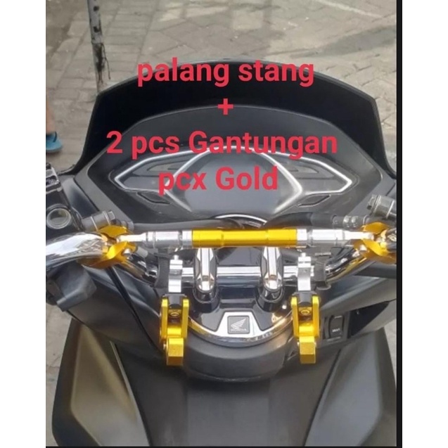 Paket Palang Stang Stelan Besar Bisa Stel Full CNC plus 2 pcs Gantungan Barang PCX ADV PCX NEW RXKing Vixion Beat Street Cb rzr