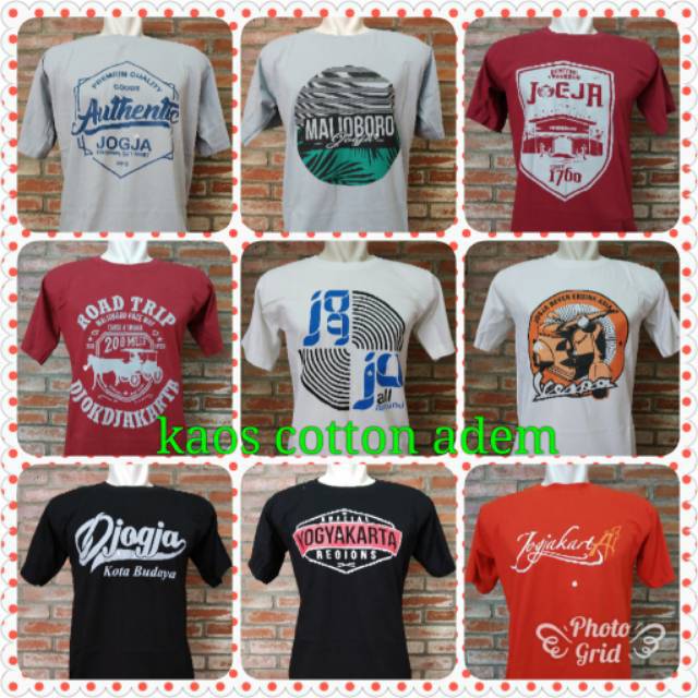 Kaos cotton pendek dewasa / kaos pendek / kaos jogja / oblong jogja