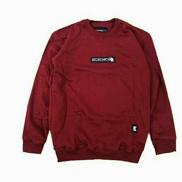 KICKCHICK CREWNECK BOX LOGO MAROON