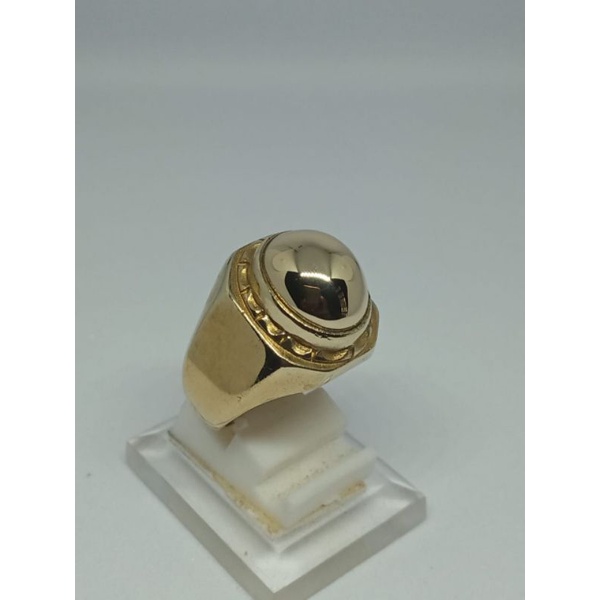 cincin akik badar emas pancadatu nempel magnet